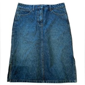 MIDI Blue Jean Skirt size 3/4 by Armour Jeans
